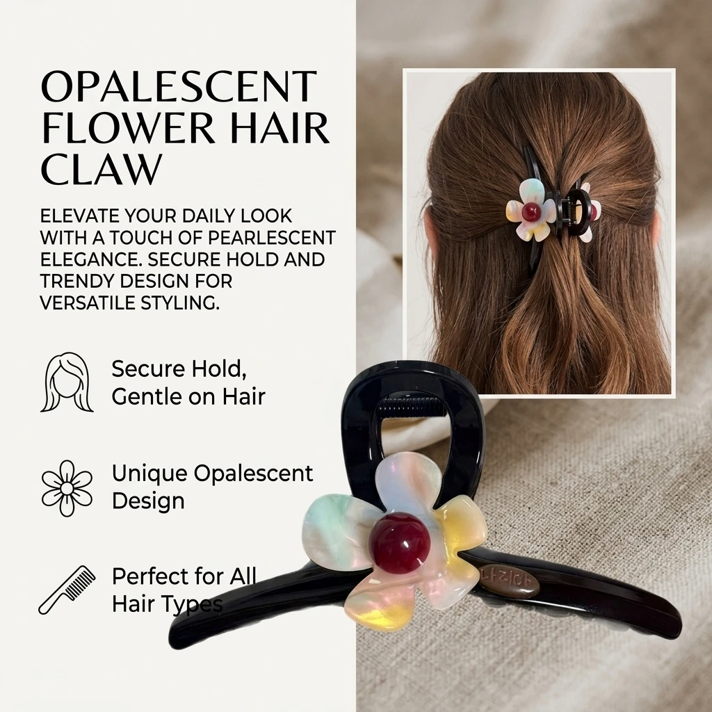 Herbst/Winter Wollmischung Farbblock Doppel-Schleife Haarspange Große Haarklammer für den Hinterkopf Neues Stylisches Haaraccessoire – Detail 1