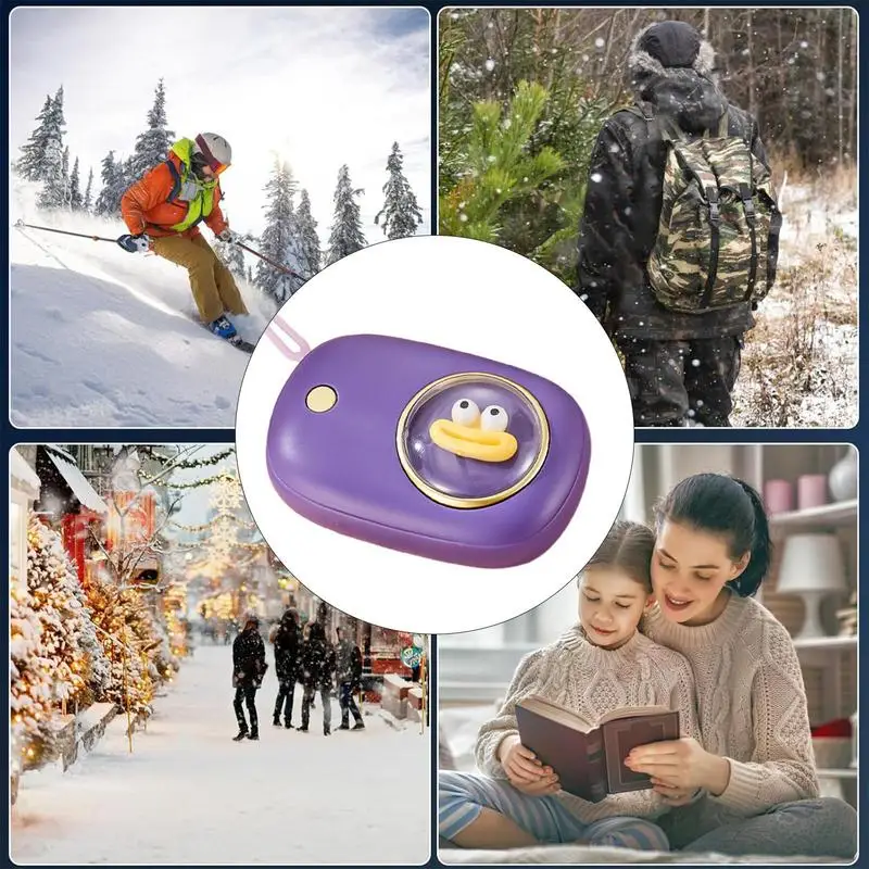 1pcs Portable Long-Lasting Hand Warmer Cartoon Space Capsule Hand Warmer Fast Heating Rechargeable Winter Warming Supplies