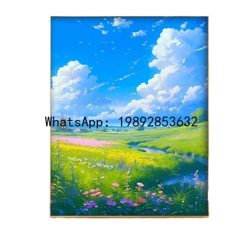 

PYJ digital DIY coloring wilderness landscape healing system high value decompression landscape decorative painting--2