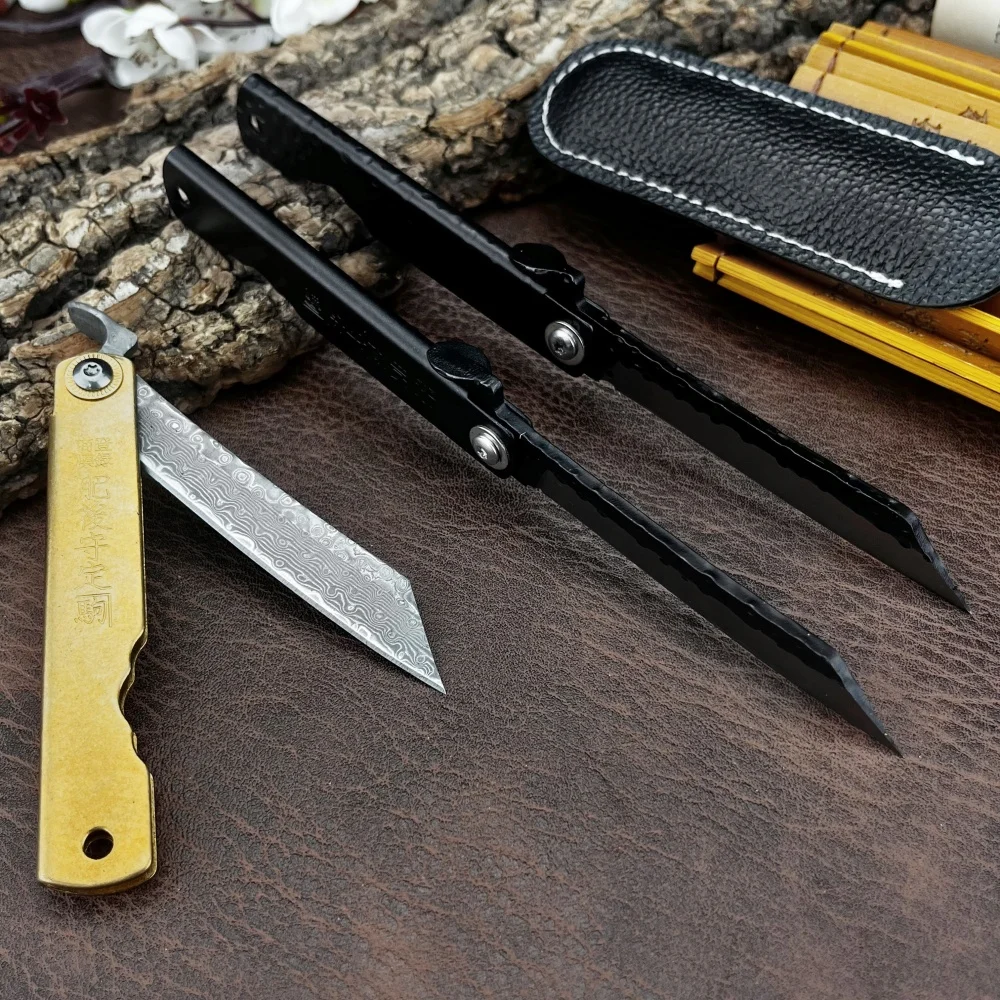 Higonokami Japanese Mini Pocket Folding Knife—Everyday, Camping On-the-Go, Outdoor, Cutting, Adventure, Rescue Tool—Perfect Gift