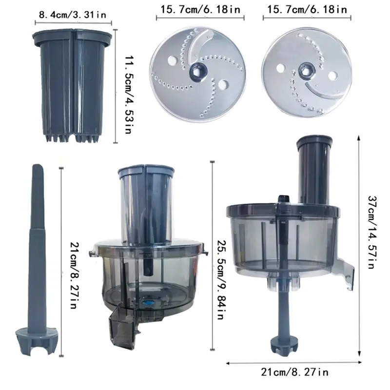 A83G-Electric Vegetable Cutter Accessories For TM5 TM6 Food Processor Container Kit Vegetable Slicer And Shredder