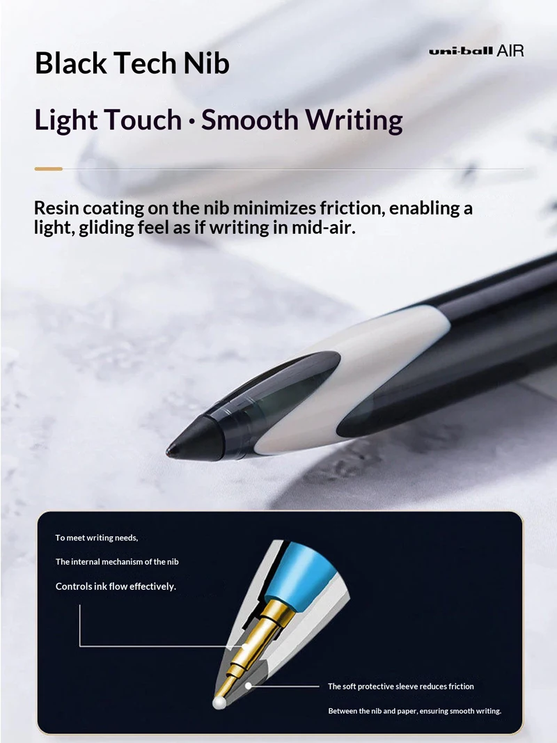 uni-ball Air UBA-188 Neo-Classical Limited Gel Pen,0.5mm Air-Cushion Tip Rollerball Pen ForFeatherlight Writing,Calligraphy,Sign