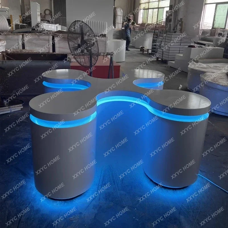 A  Customized 1gifts Multi-layer luminous Zhongdao display stand Special-shaped display case Technology exhibition hall booth