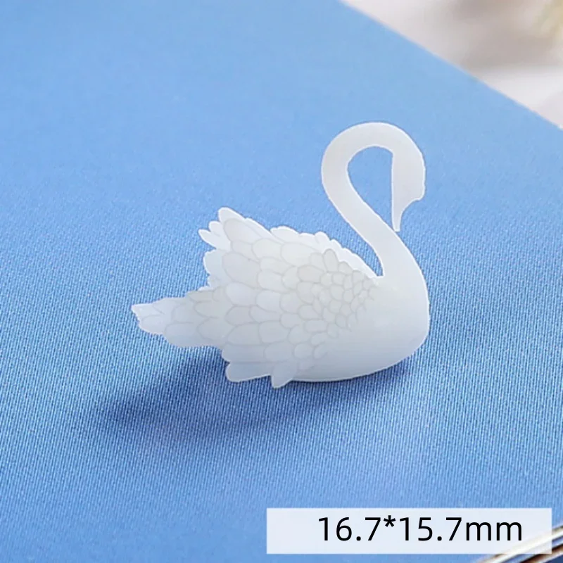 Mini Creative Birthday Gift 3D Stereo Swan Mold DIY Crystal Epoxy Jewelry Accessories Filler Garden Lake Landscape