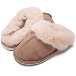 Plush Bedroom Slippers, Memory Foam Shoes Fluffy Winter House Shoes Indoor and Outdoor,Fashionable Women Home