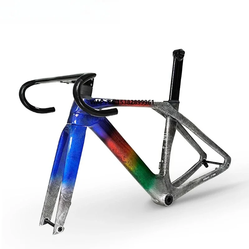 

2024 BXT Full Carbon Road Frame Fully Hidden Line Carbon Road Frame Di2 With Handlebar Disc Brake Lightweight Road Bicycle Frame