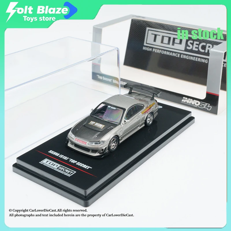 

INNO 1/64 Nissan TOP SECRET Silvia S15 Diecast Model Car Alloy Vehicle Toy Room Display Models Simulation Colelction Toys Gifts