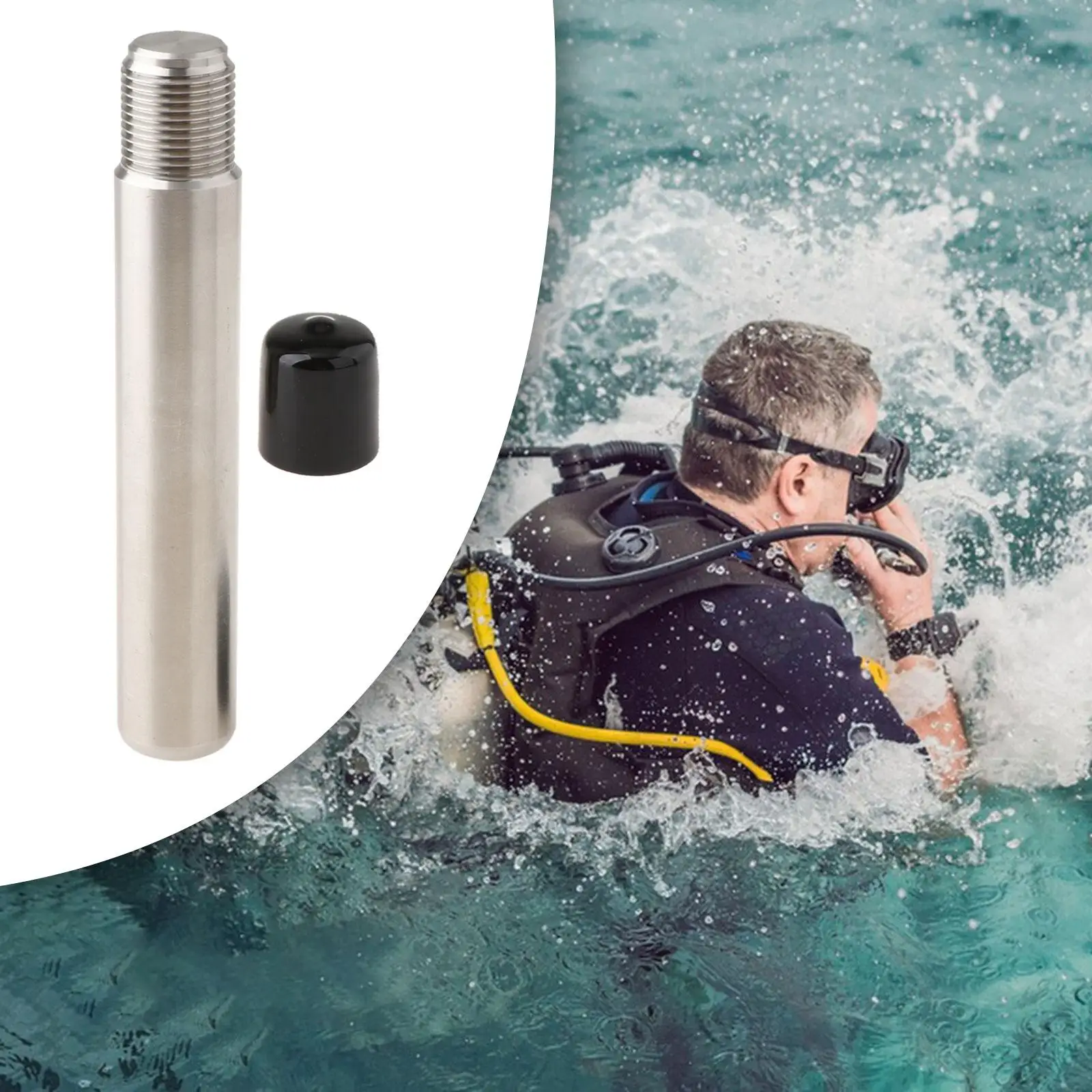 

Stainless Steel Diving Valve Removal Handle Compact Installation Tool for Mini Scuba Diving Cylinder Set