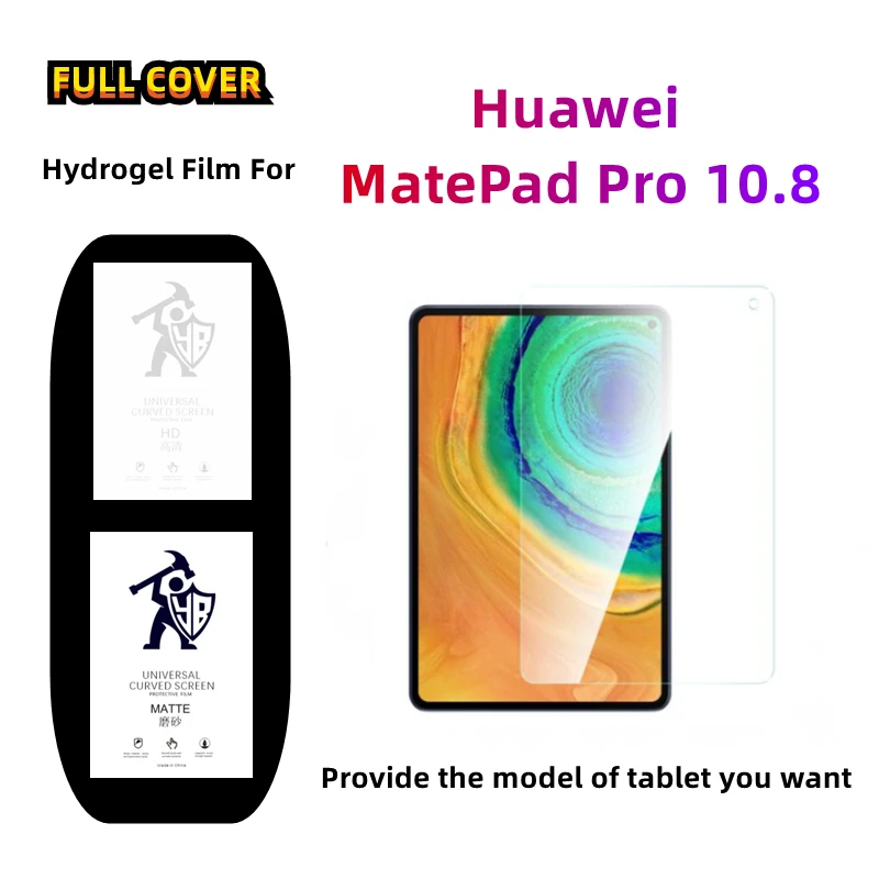 2pcs Matte Hydrogel Film For Huawei MatePad Pro 10.8 HD Screen Protector For Huawei MatePad Pro 10.8 2021 Clear Full Cover