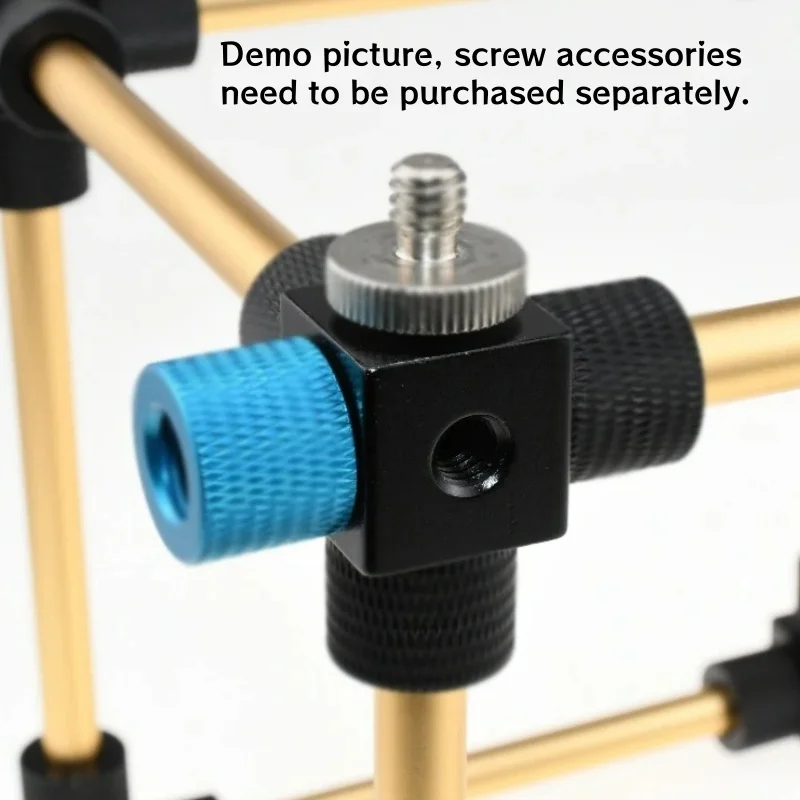 M3 M4 M5 M6 M8 M10 Aluminium Alloy Anodized Cube Connector Fixing Bracket Square Spacer Standoff Tee 6 Way,3D Printer Accessory