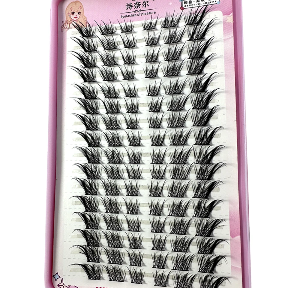 32 Hileras de Pestañas Postizas Tipo Ojo de Zorro Anime, Gran Capacidad, Afiladas y Gruesas, Extensiones Individuales por Segmentos para Agrandar los Ojos 4