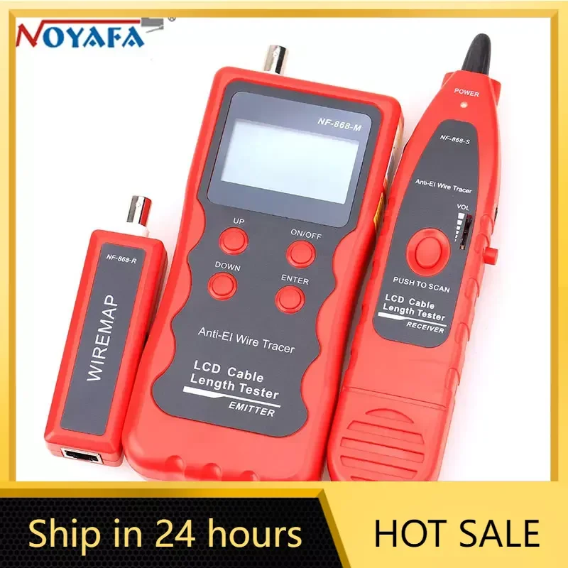 

NOYAFA NF-868 Network Cable Tester LCD Digital Cable Tester Tracker For RJ45 RJ11 BNC USB Metal Cable Test Tools For Electrician