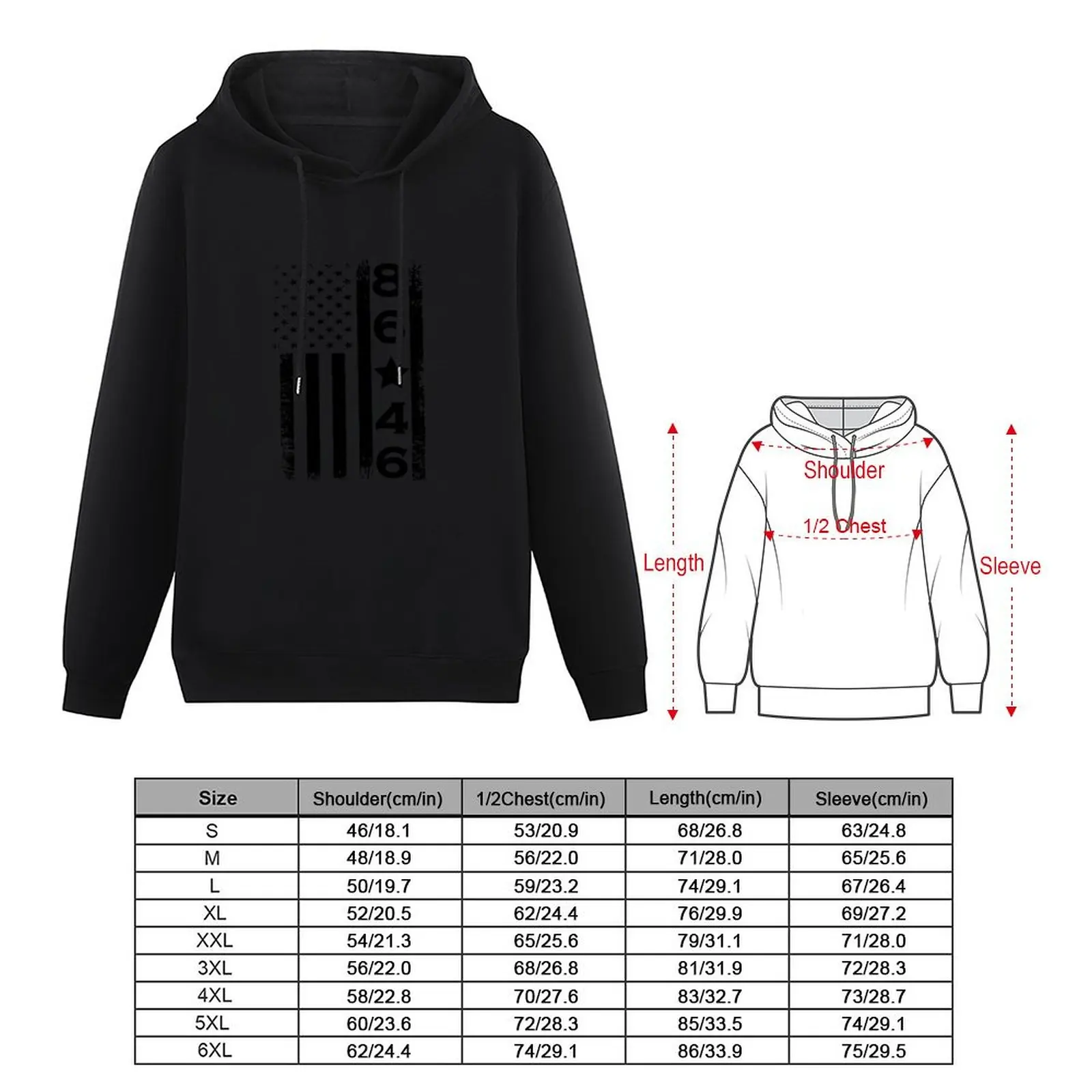 8646 anti Joe Biden, 86 46 impeach biden Pullover Hoodie men wear anime clothing mens designer clothes man hoodie