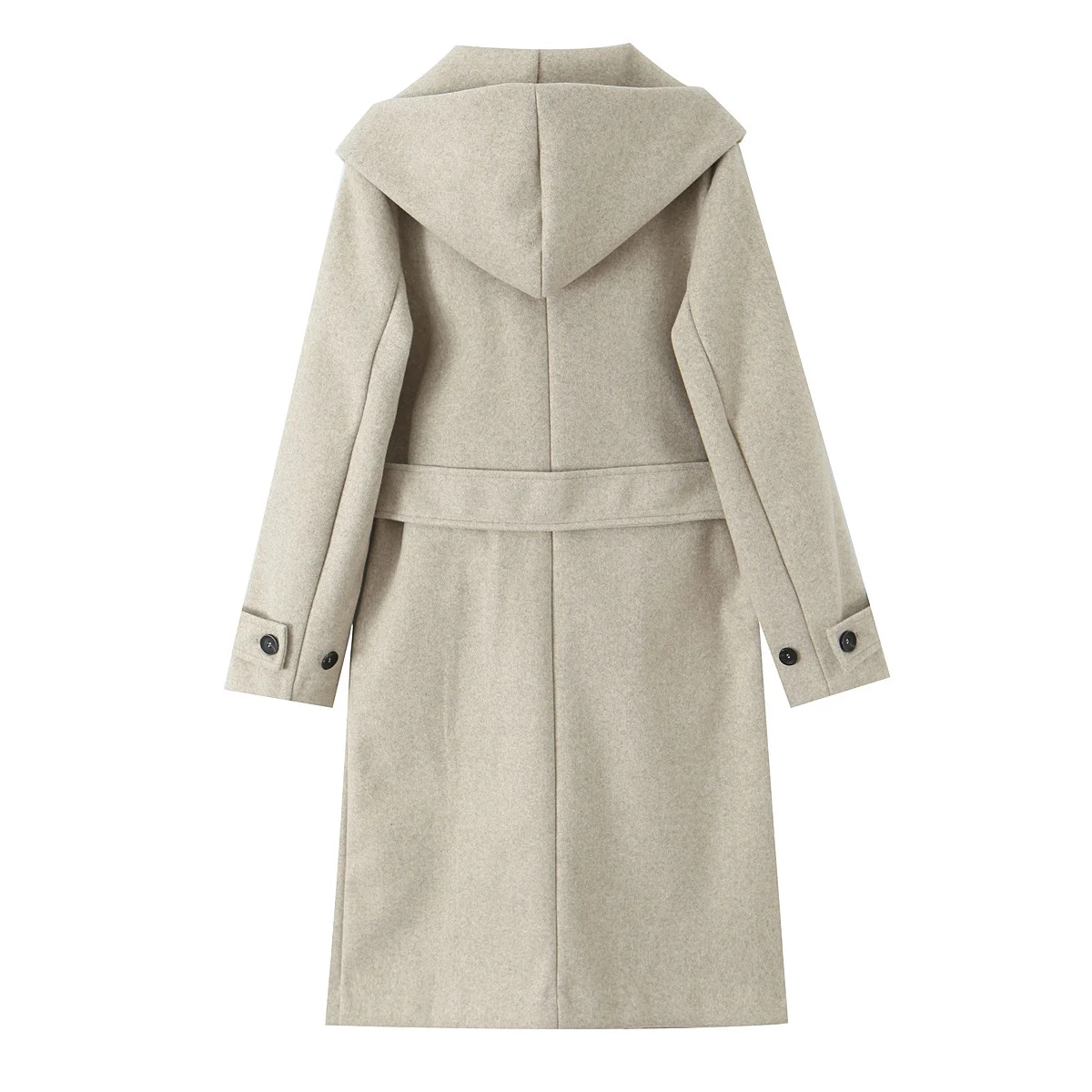 2025年秋新作 レディース カジュアルファッション シンプル ゆったり ダブルボタン 長袖 ソフト フード付きコート