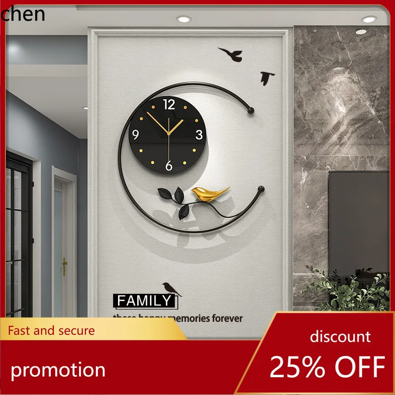 YFY Nordic Fashion Living Room Wall Clock Modern Simple Home Creative Personalized Wall Decoration Light Luxury Clock