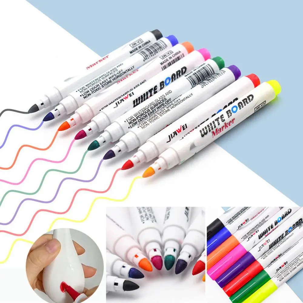 Montessori ช้อนเซรามิคการศึกษาของเล่น Magic Magical น้ําภาพวาดปากกาที่มีสีสัน Mark ปากกา Doodle ปากกาเครื่องหมายไวท์บอร์ด