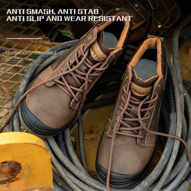 Work safety shoes, puncture-resistant, spark-proof, waterproof, wear-resistant and anti-slip, lightweight and comfortable