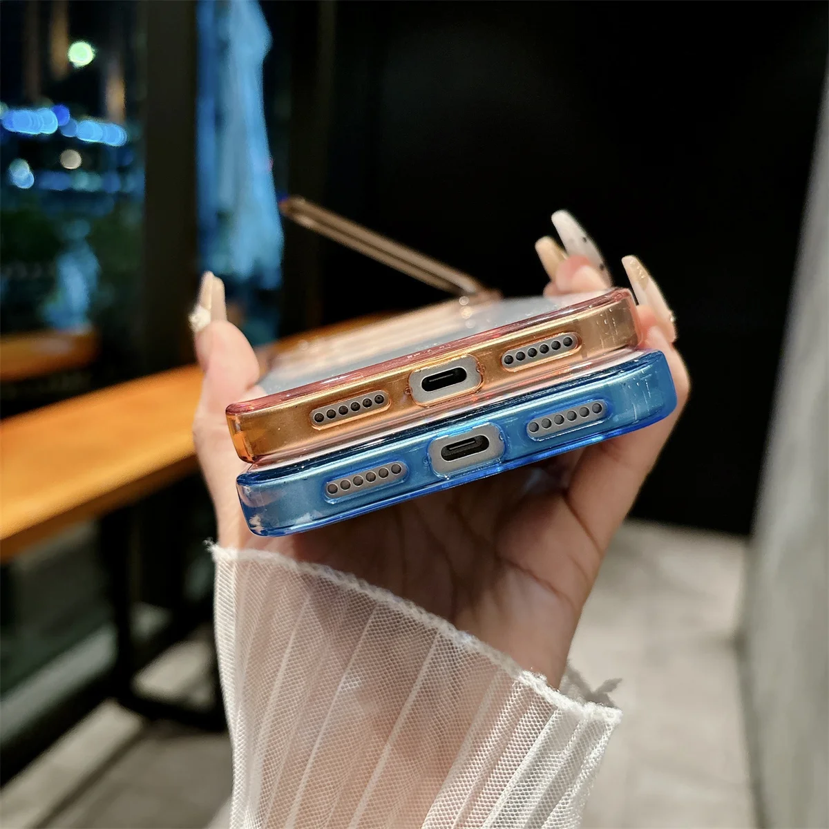 Transparente Hartschalen-Handyhülle für iPhone 18 17 Air 16 15 Plus 14 13 12 Pro Max mit Metallhalterung, Stoßfeste Schutzhülle – Detail 12