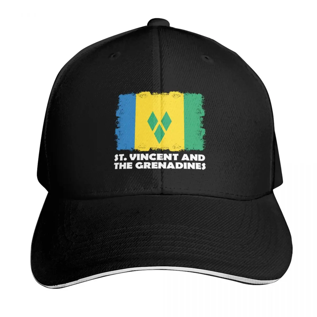 

St Vincent and the Grenadines National Flag Distress Baseball Cap Golf Hat Man tactical cap Rave Anime Baseball Men Women's