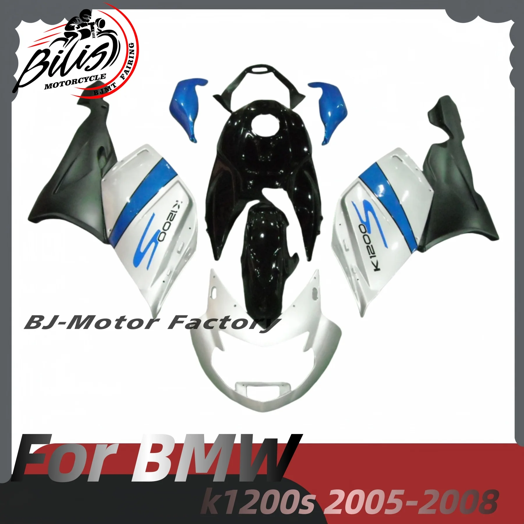 

Suitable For BMW K1200S 2005 2006 2007 2008 Fairings K1200 S 05 06 07 08 Plastic Full Motorcycle Cowling Fairing Kit