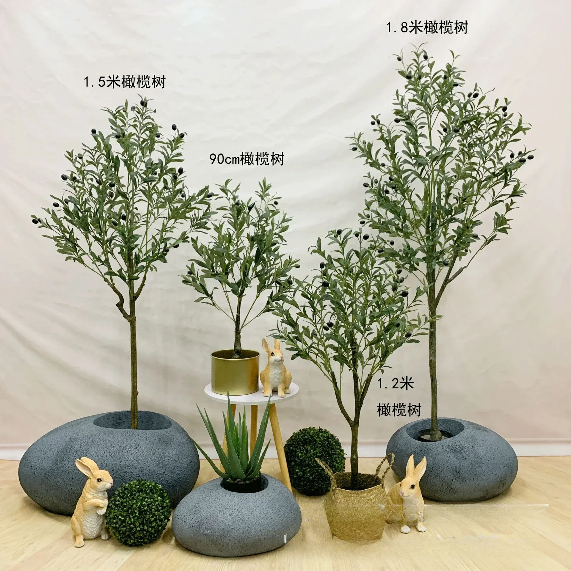 

Artificial Olive Tree Plant, Bonsai Tree, Potted Floor Plant, Suitable for Indoor, Home, Garden, Office Decoration, 60-180cm