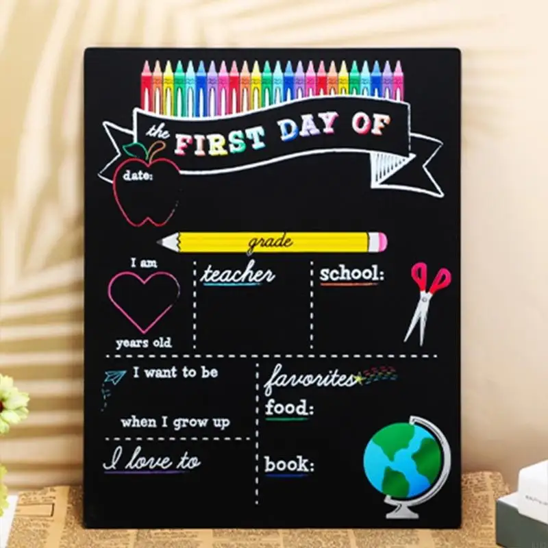 Ecological Friendly Wooden Wooden Chalkboard Portable Blackboard Critted Board for Study جدول منظمي K1KF