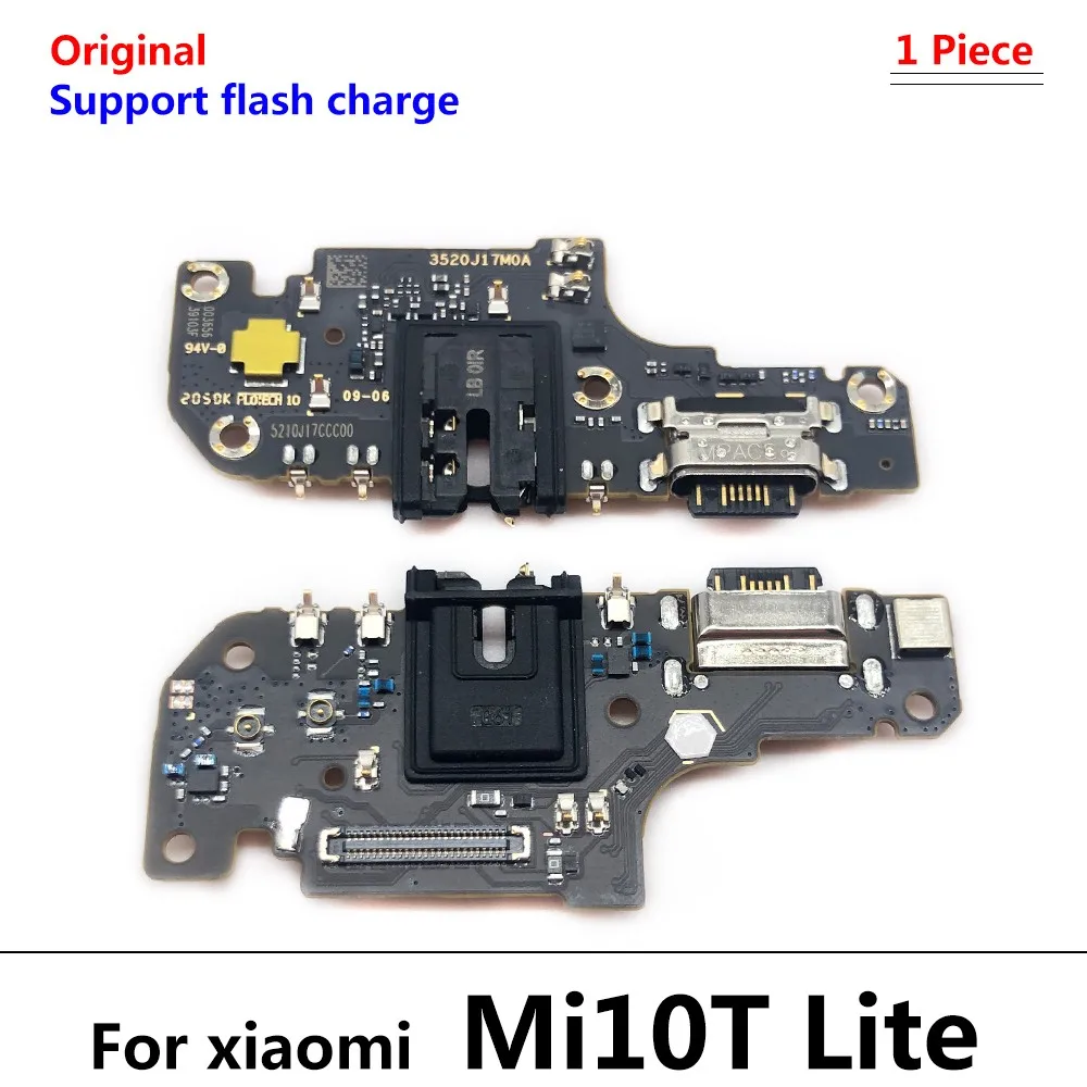 Original New Charger Board Flex For Xiaomi Mi 10 Lite USB Port Connector Dock Charging Ribbon Cable For Mi 10T Pro Mi 10T Lite