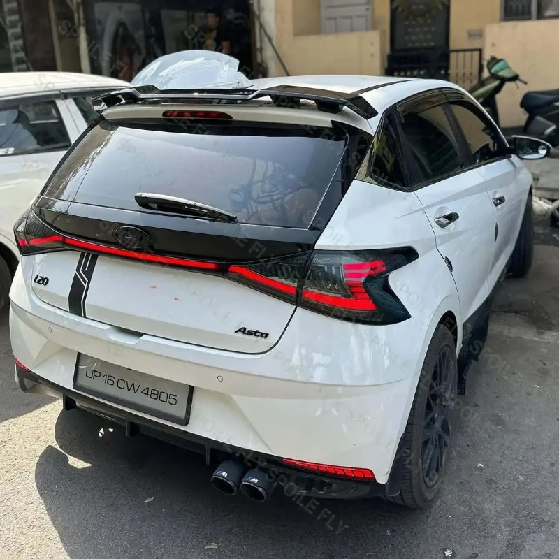 2021 To 2024 For Hyundai I20 N N-Line BC3 MK3 M Performance Car Roof Spoiler Wing Lip Splitter By High Quality ABS Gloss Black