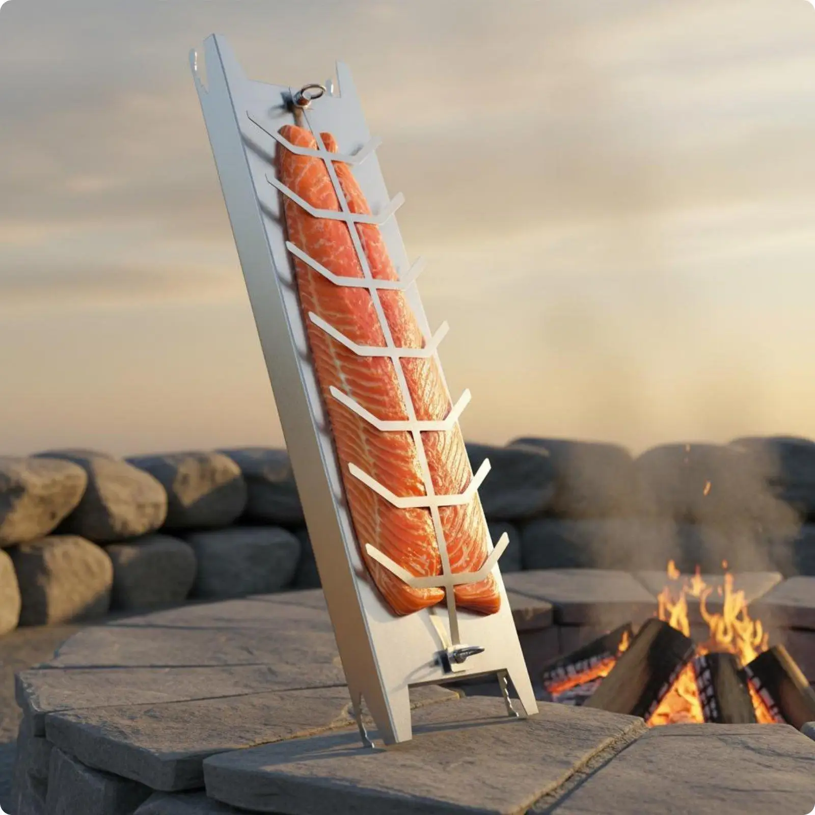 Stainless Steel Seafood Cook Board Easy to Clean Seafood Barbecue Board