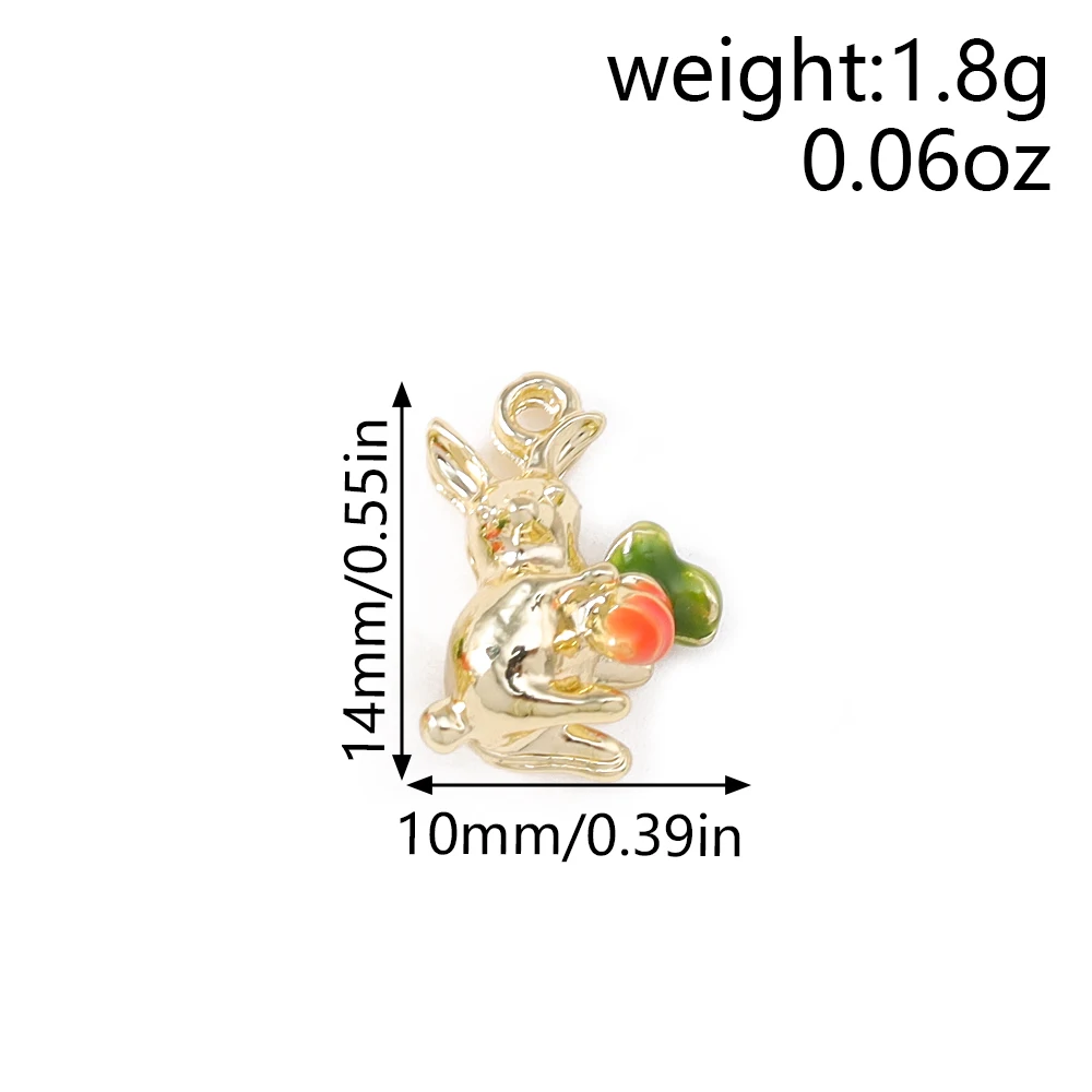 Leslie 5 Stück süße Mini-Tier-Anhänger Igel Frosch Vogel Schnecke Kaninchen Charm-Perlen für Sterling Silber Armband Schmuckherstellung DIY – Detail 16