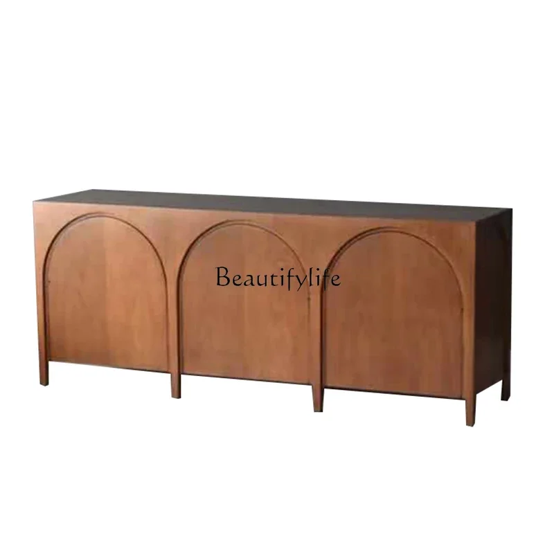 

ls 18Nordic simple modern solid wood dining side bedroom storage storage cabinet living room medieval TV cabinet