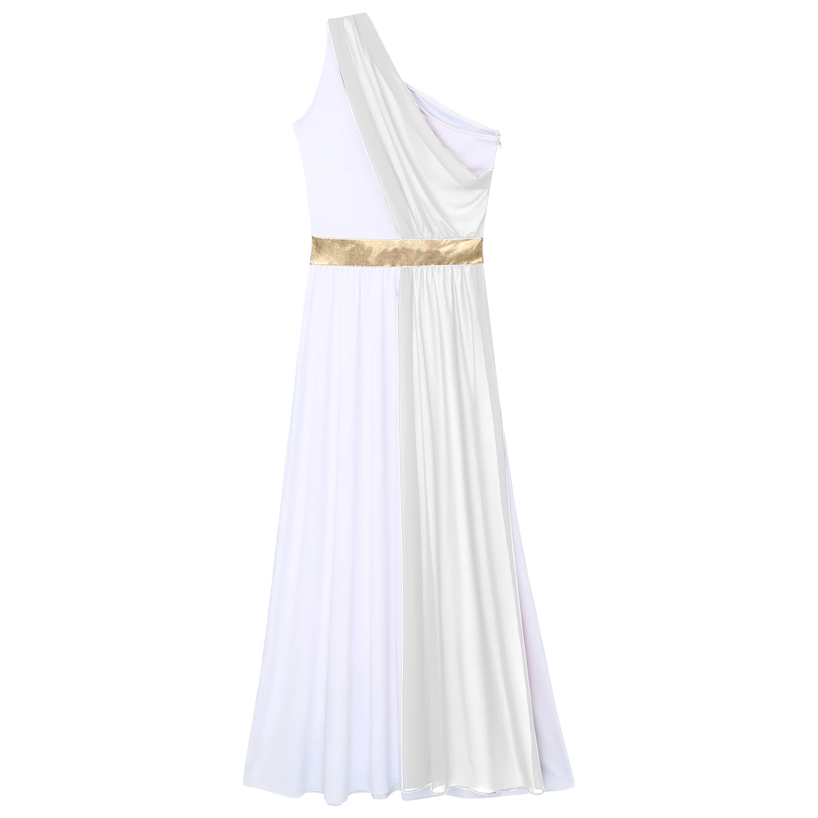 Womens Ancient Greek Costume Halloween Greek Princess Deity Queen Cosplay Flowy Tulle Chiffon Toga Dress Carnival Fancy Dress Up