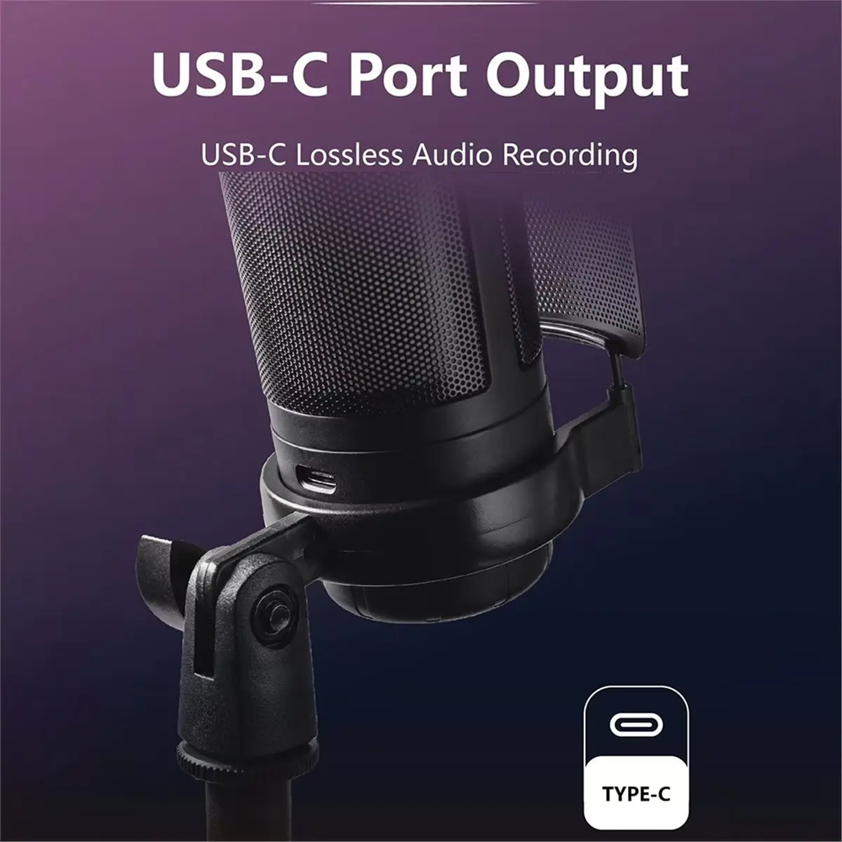 A26Z RGB Gaming Microphone Professional Dynamic Mic for Studio Broadcast Voice Computer Gamer Livestreaming Mic