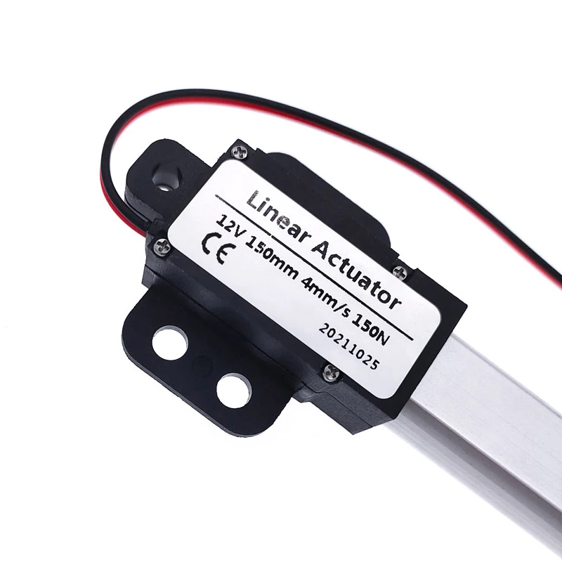 100 mm DC12V Micro elektrischer Linearantrieb mit Halterungen 30 N/60 N/100 N/150 N Motorsteuerung Mini elektrischer Schubstangen-Putter