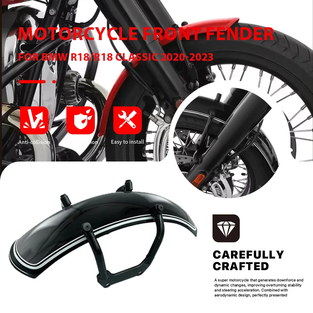 

For BMW R18 2020-2023 R18 Classic 2020-2023 High Quality Aluminum Motorcycle Front Fender Mudguard Splash Guard Protection Cover