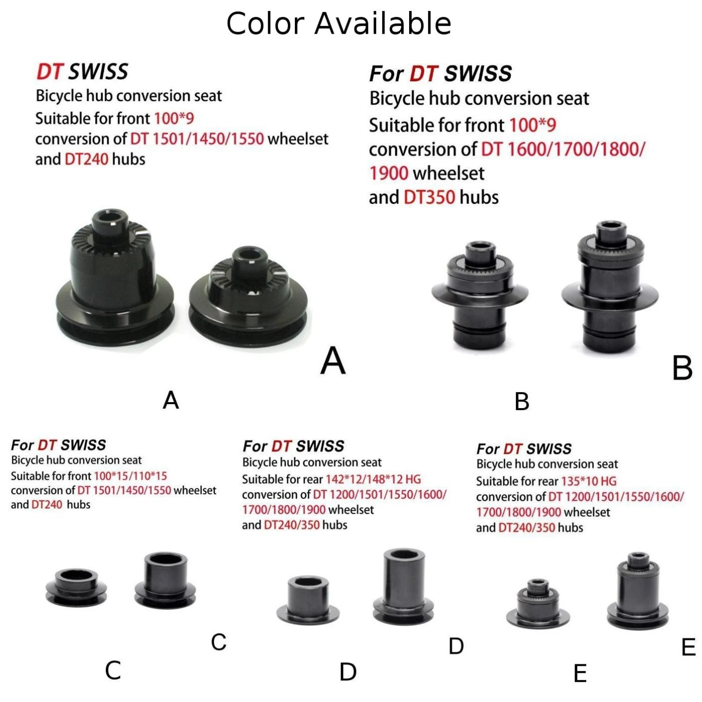 1 Pairs Bicycles Hubs Conversions Kits Adapter For DT SWISS 240/350/370/X1501/1600/1700/1800/1900 Bicycle Hub Conversion Seat