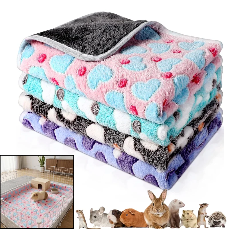 Guinea Pig Cage Mat Reusable Blanket Mat Cat Blanket Dog Blanket Three-Layer Material Washable