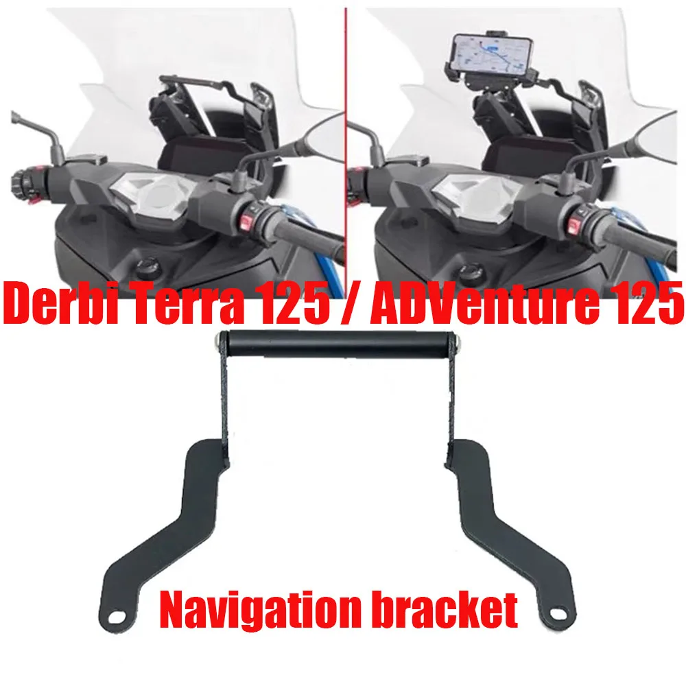 

New Fit Derbi Terra 125 Terra125 Motorcycle Accessories Navigation Bracket GPS Bracket For Derbi Terra 125-ADVenture 125