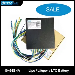10S-24S 4A 10ASmart Active Balance Li-on Lifepo4 LTO Battery with Bluetooth APP 1mv Precision Balancer Equalizer for lto cell