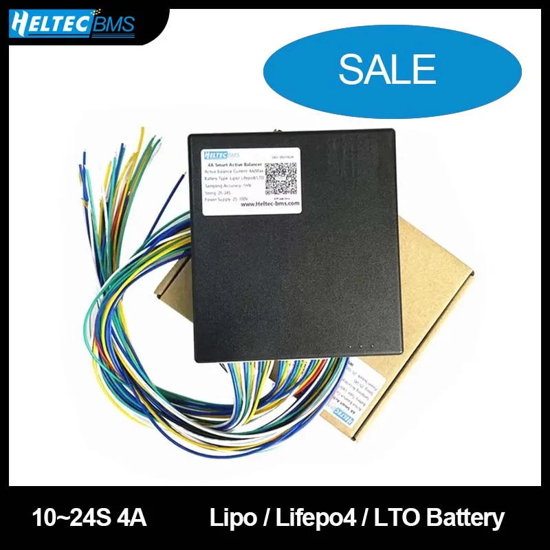 10S-24S 4A Smart Active Balance Li-on Lifepo4 LTO Battery with Bluetooth APP 1mv Precision Balancer Equalizer for lto cell