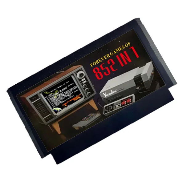 Carte de jeu 8 bits 852-en-1 pour console de jeu vidéo familiale, avec 60 broches, sauvegarde de la progression, haute qualité