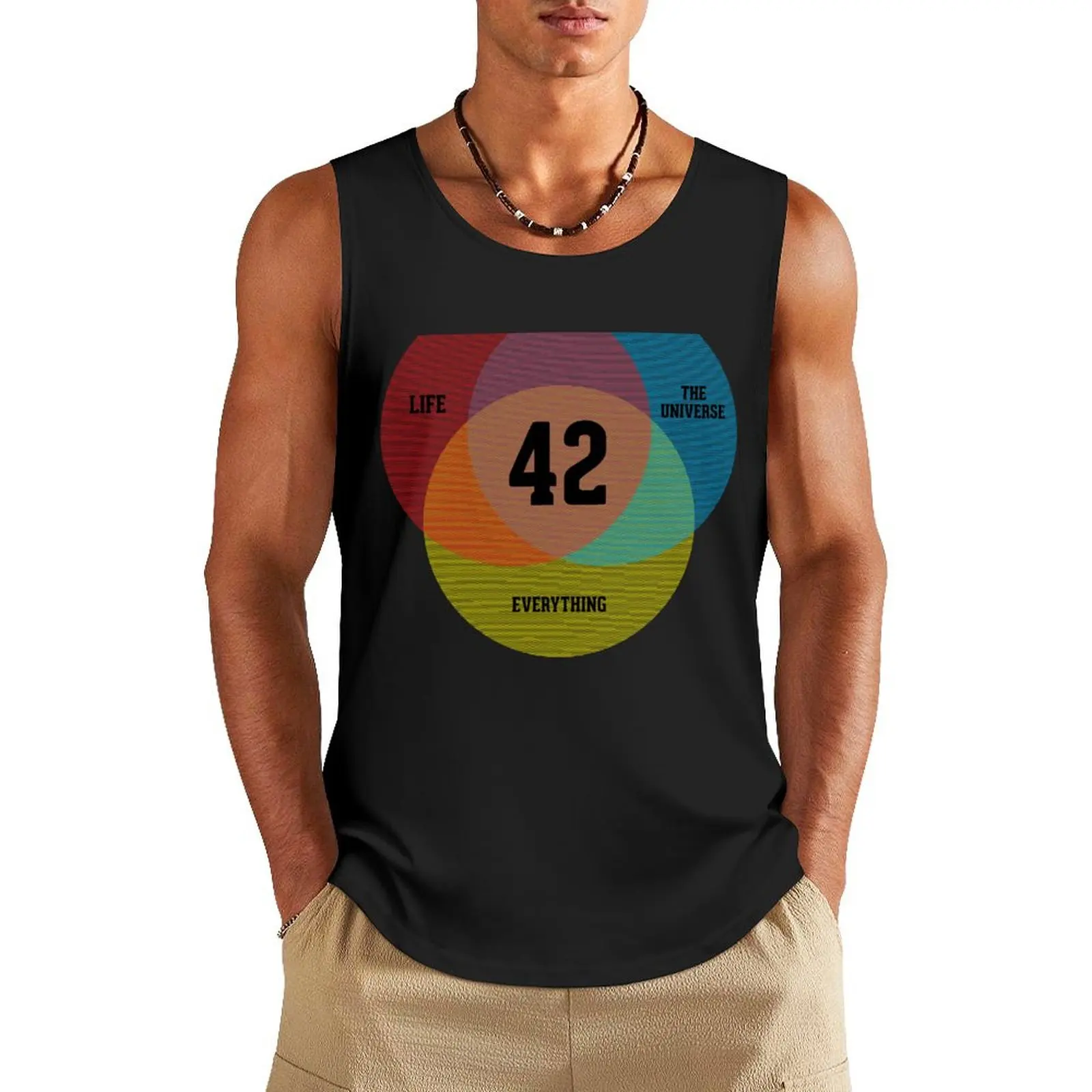 

Venn Diagram: Life, the Universe & Everything Tank Top sleeveless man shirts sleeveless shirt man men gym clothing