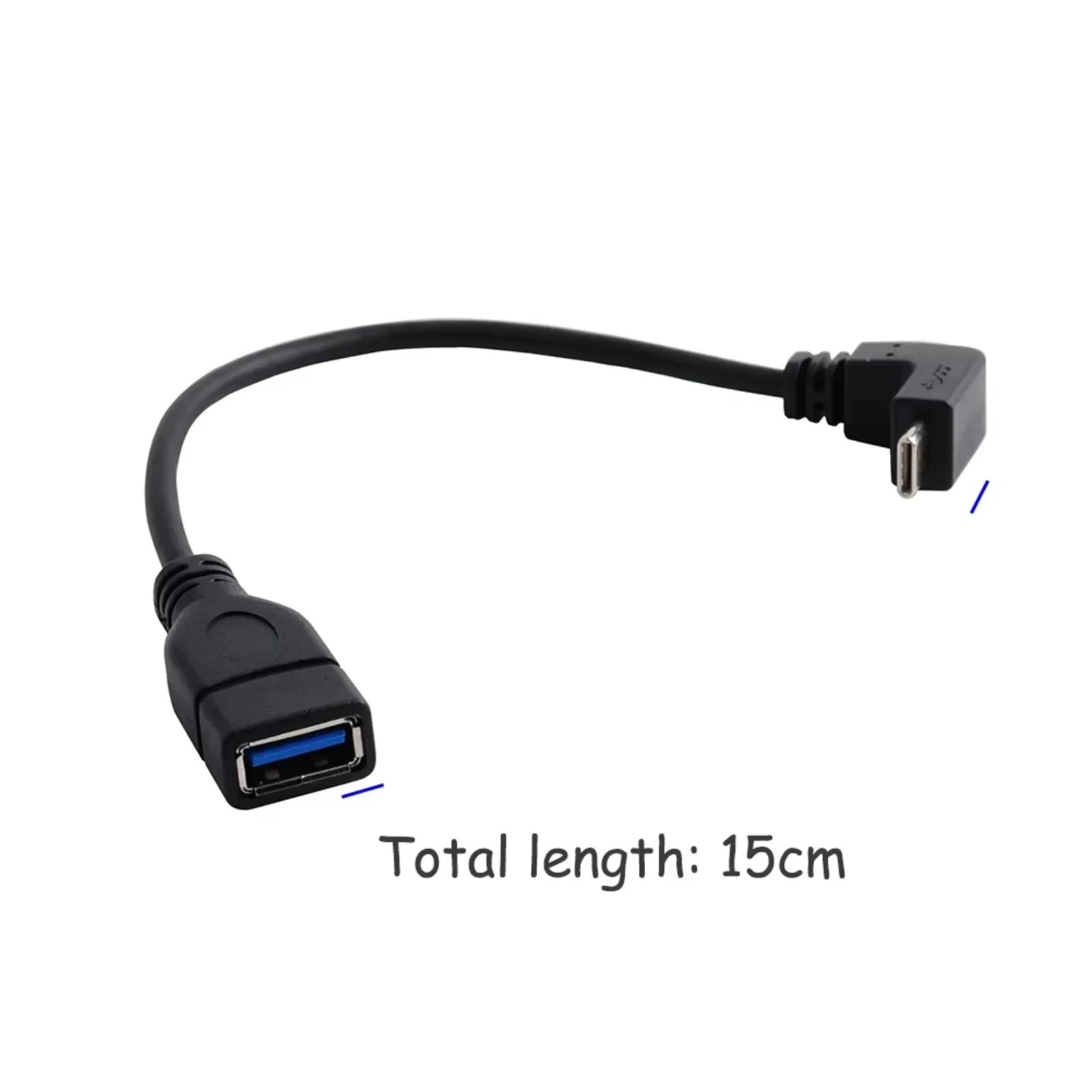 DIYmall, 4 шт., 90 градусов, прямоугольный кабель USB3.1 Type-C «папа» к USB3.0 «мама», OTG, 15 см