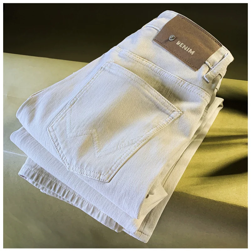 

Свободные прямые джинсы мужские, осенний тренд 202, универсальные, повседневные, удобные, модные высококачественные мужские брюки в корейском стиле