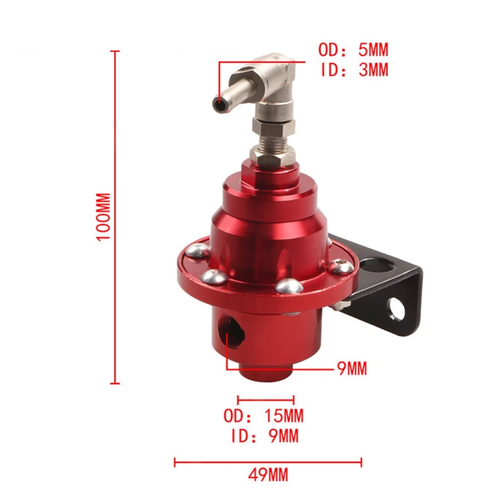 Complete Adjustable Fuel Pressure Regulator With Gauge Kit Aluminum For Upgraded Fuel Delivery In Performance Cars