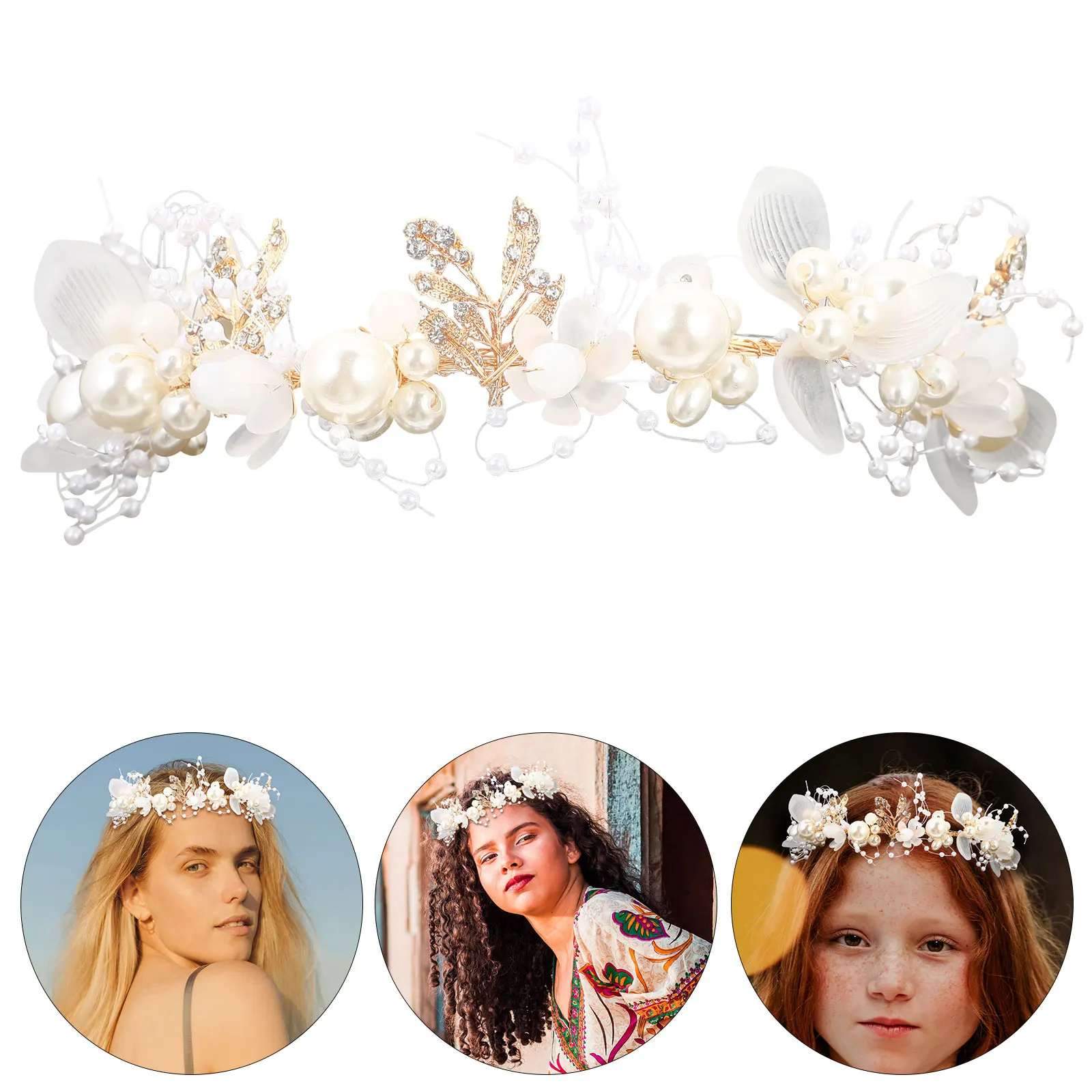 

Pearl Flower Wedding Hair Bridal Headpiece Cloth Bridesmaid Headb Wedding Hair B Elegant Pearl Accessories