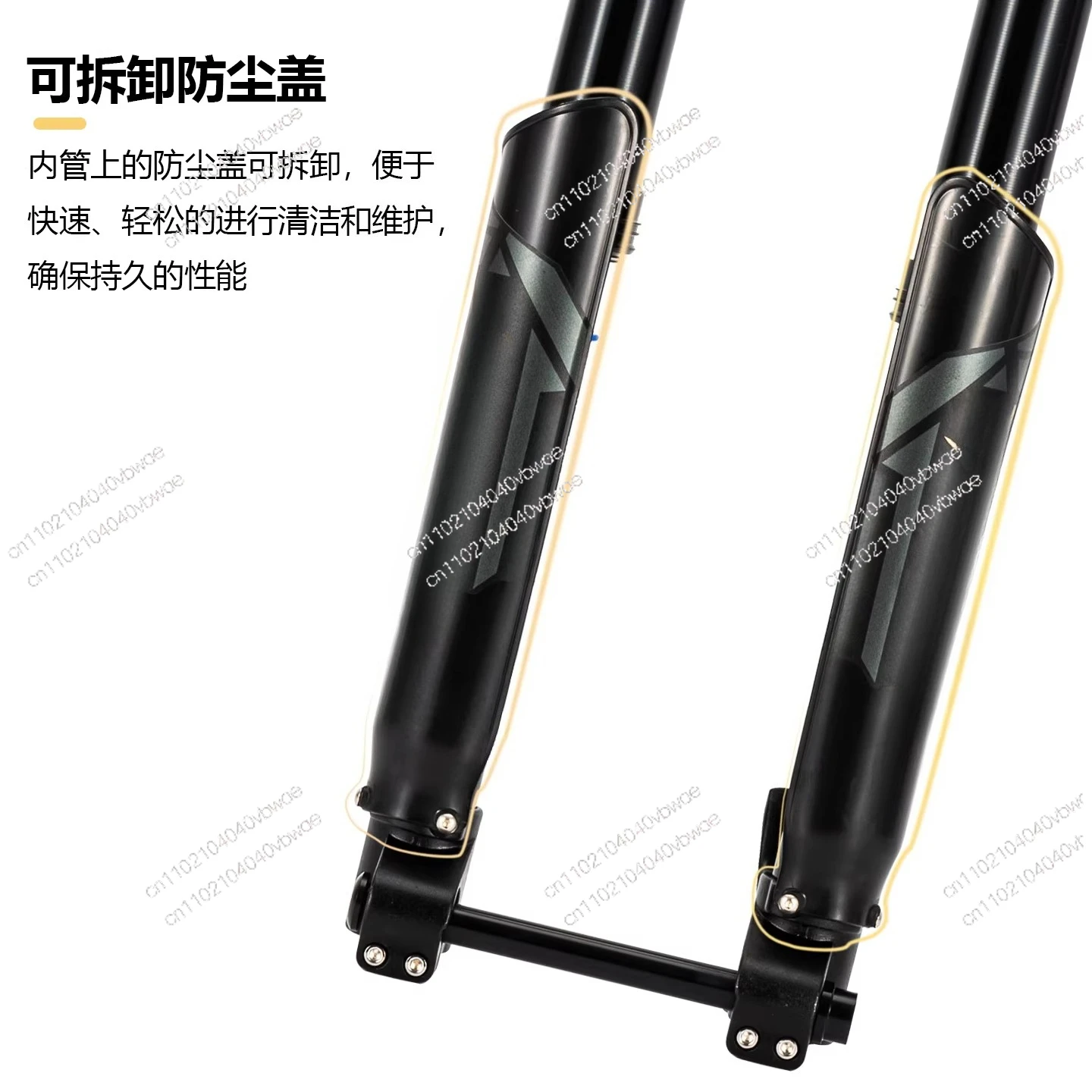 Mountain bike front fork shoulder control, double shoulder inverted fork stroke 200, mountain damping adjustment