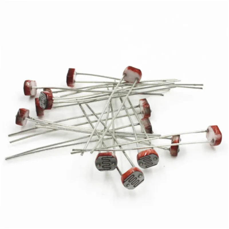 30PCS 5mm Photoresistor LDR CDS GL5516 Light-Dependent Sensor For Arduino DIY Electronics