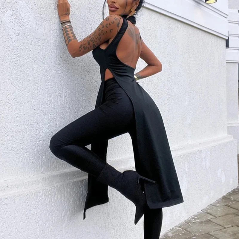 

Комплект спортивных брюк из 2 предметов. Женская одежда. Спортивная одежда для йоги. Жилет с высоким воротником и разрезом по бокам. Топ и леггинсы. Костюмы. Комплект для женщин.