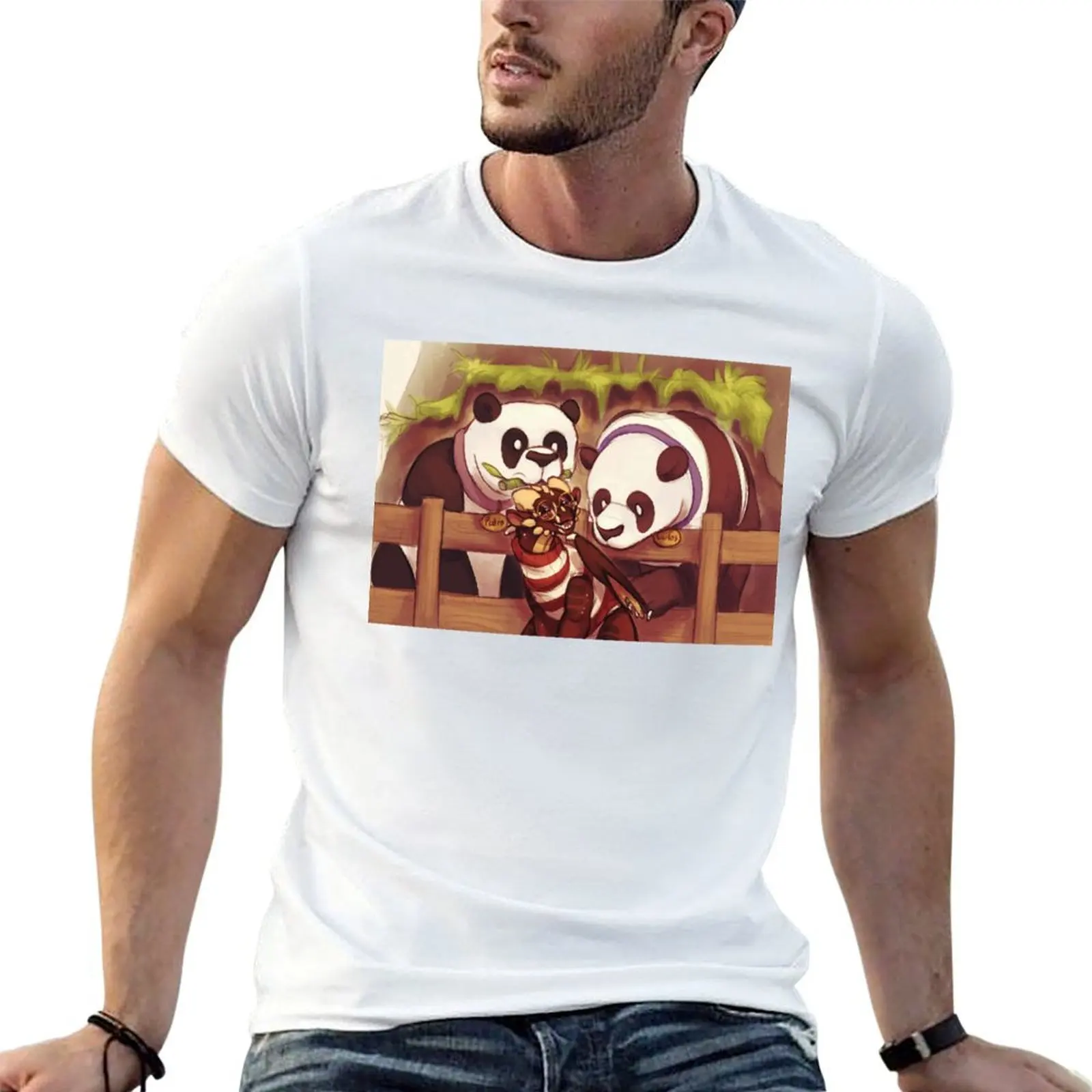 Camiseta Pepito and the Pandas, camisetas para hombre, camiseta gráfica vintage, camiseta lisa para hombre